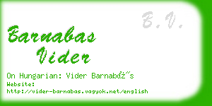 barnabas vider business card